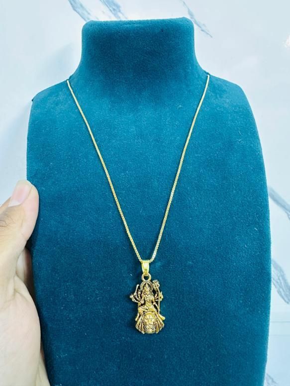 Gold Plated Ambe Pendant with Chain